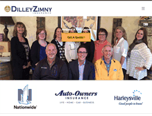 Tablet Screenshot of dilleyzimnyinsurance.com